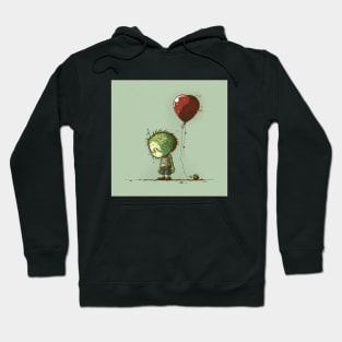 Illustration of Displeased Zombie and Balloon Hoodie